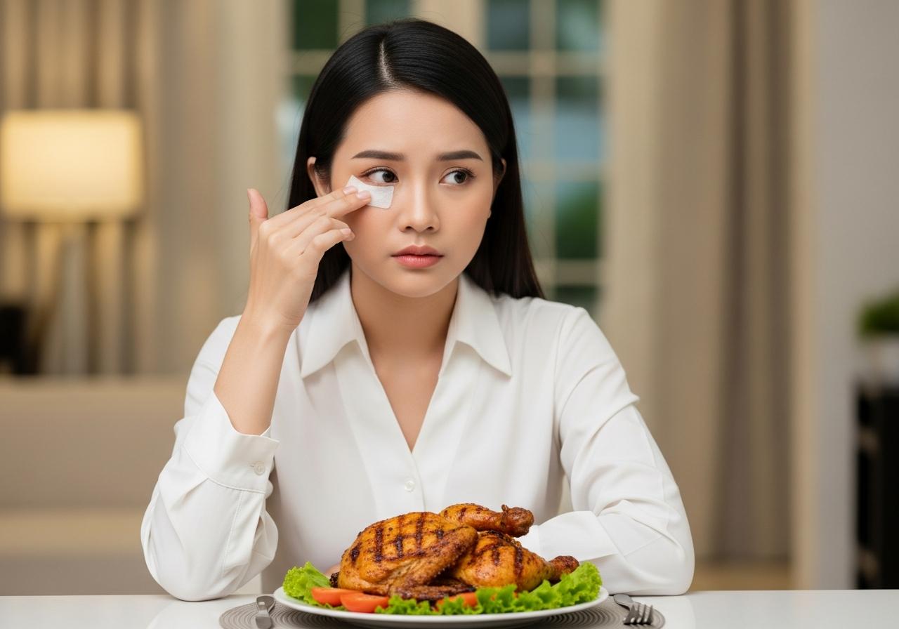 cắt mí bao lâu thì ăn được thịt gà