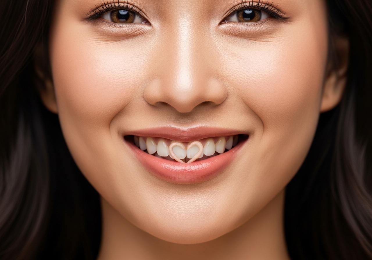 môi trái tim khi cười