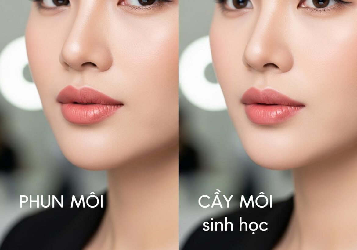 So sánh cấy môi sinh học và phun môi: Chuyên gia giải mã bản chất