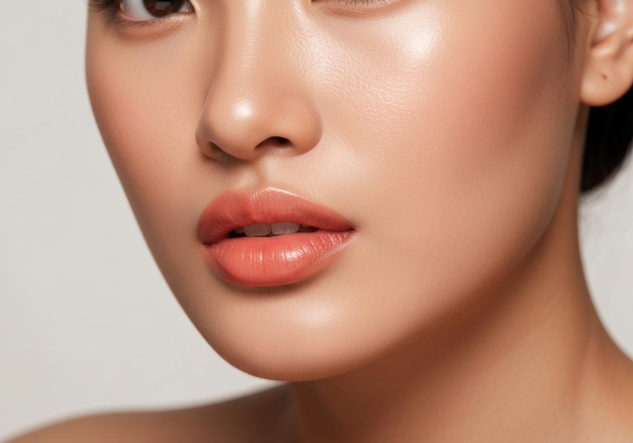 phun môi màu hồng cam